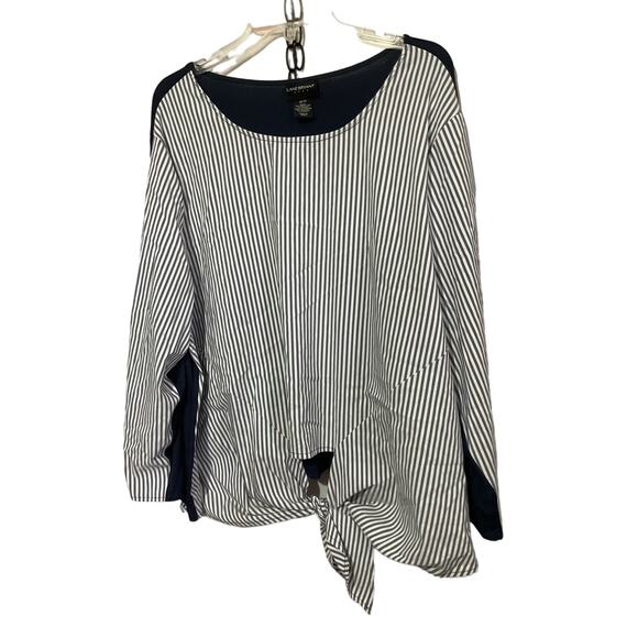 Lane Bryant Size 22/24 Blouse Tie Front Accent - Picture 1 of 13
